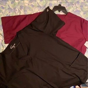 Black and burgundy Butter soft scrub tops